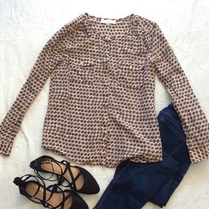 Loft front buttons shirt, long sleeves animalprint